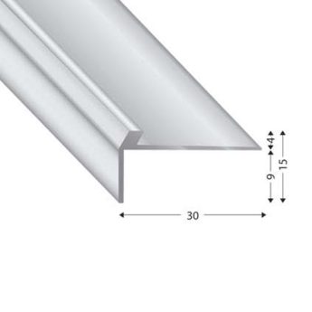 TREPPENPROFIL H=3 MM SILBER 270 CM