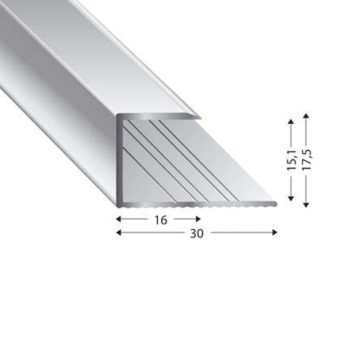 PROFIL ENDSTÜCK 1-P (V=15 MM) 270 CM WEISS