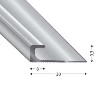 ABSCHLUSSPROFILUNG G V=6,5 MM SILBER 270 CM