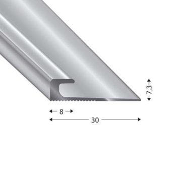 ABSCHLUSSPROFIL V=2,5 MM SILBER 270 CM