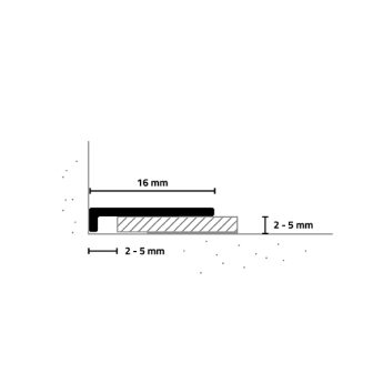 ABSCHLUSSPROFIL AL16X2 ALU GOLD EV3 AD VINYL